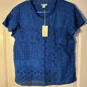 Sundance cotton eyelet T